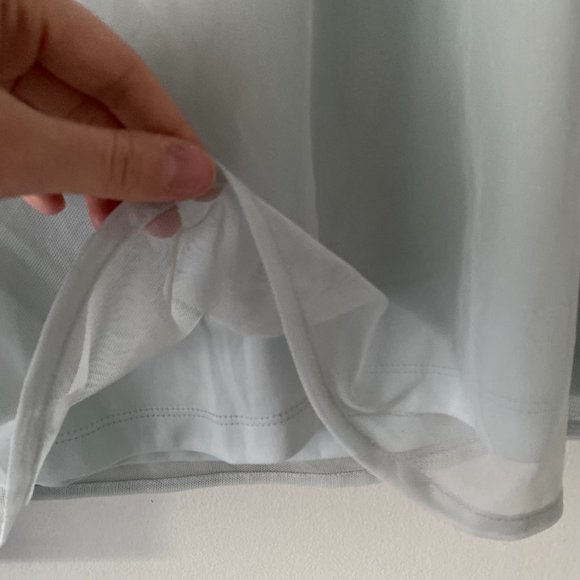 DKNY Pale Blue Mesh Long Sleeve Shirt (Medium) - Picture 6 of 8